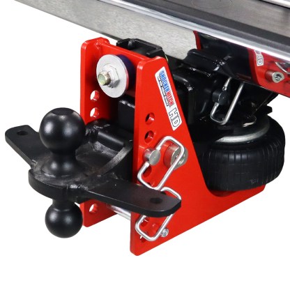 Shocker 20K HD Air Bumper Hitch with Black Combo Ball Mount with Sway Tabs