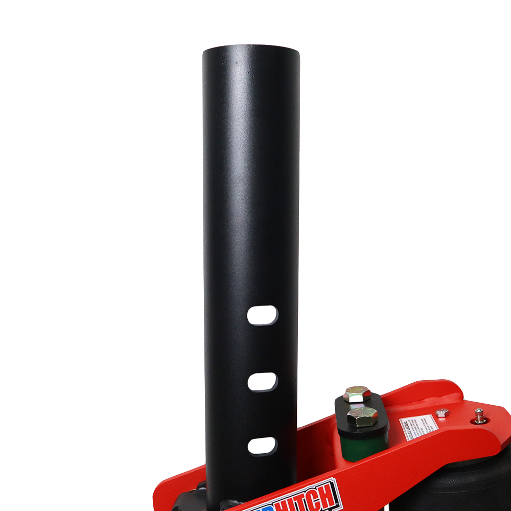 Shocker Gooseneck Air Hitch & Shift Lock Coupler for 2-5/16" Ball - Round Stem - Angled Pin Holes