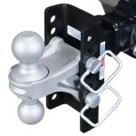 Shocker XR Channel Hitch with Silver Combo Ball Mount - 8-Hole Channel - Installed