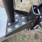 Welded Vertical Channel - Bolted onto Aluminum Trailer A-Frame - Top View