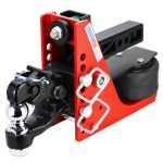 Shocker 14K Air Hitch with Channel Style Pintle & Ball Combo with 2" Ball - For 2" Receiver