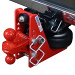Shocker 20K HD Air Bumper Hitch with Red Combo Ball Mount