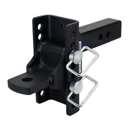 Shocker XR Adjustable Bumper Hitch with Drawbar Mount - 8-Hole Channel - For 2" Receiver Hitch