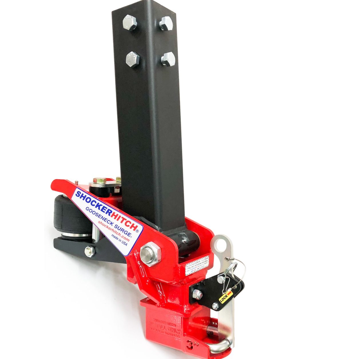 Shocker 40K Gooseneck Air Hitch & 3" Coupler for Diamond C Trailer