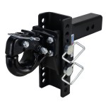 XR Adjustable Pintle Hitch - 2-1/2" Receiver - 10 Hole Frame