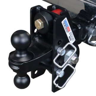 Shocker 20K Impact Max Dual Cushion Bumper Hitch with Black Combo Ball - Installed