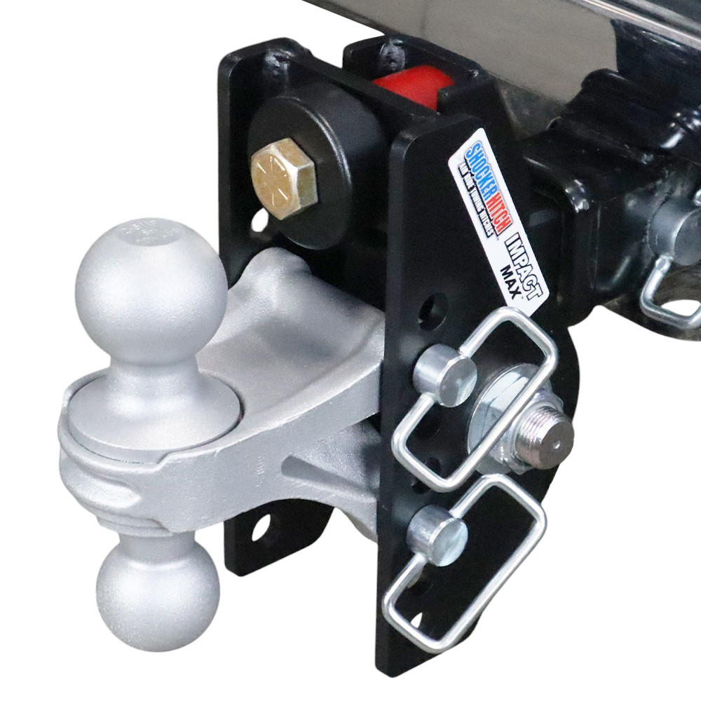 Shocker 20K Impact Max Dual Cushion Bumper Hitch with Combo Ball - Installed