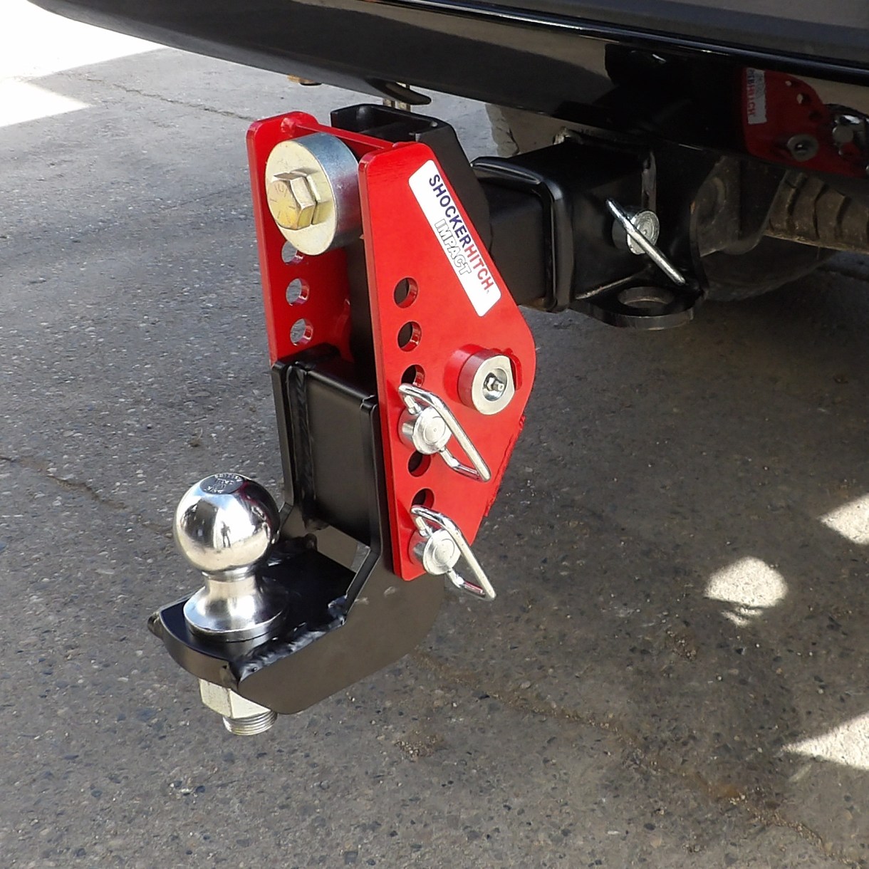 Shocker Impact Drop Hitch Ball Mount - up to 7/12" of Drop on Truck