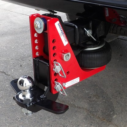 Shocker HD Air Drop Hitch with Sway Bar Tabs on Truck