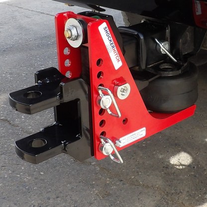 Shocker Air Hitch with Clevis Pin Ball Mount Down