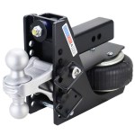 Shocker 20K HD Max Black Air Bumper Hitch with Combo Ball Mount - For 2-1/2" Receiver