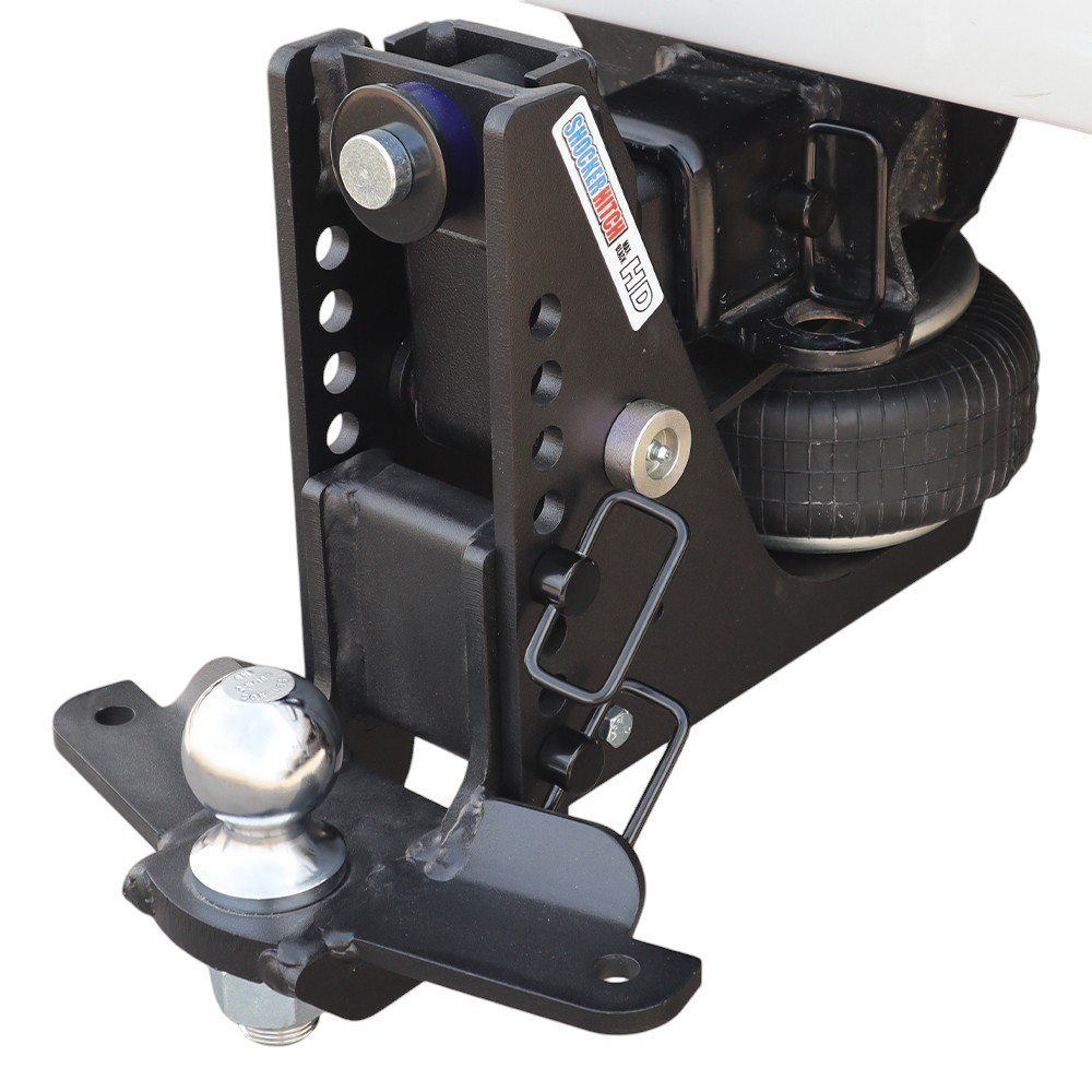 20K HD Max Black Air Hitch & Sway Tab Drop Mount w/ 2-5/16" Ball Installed