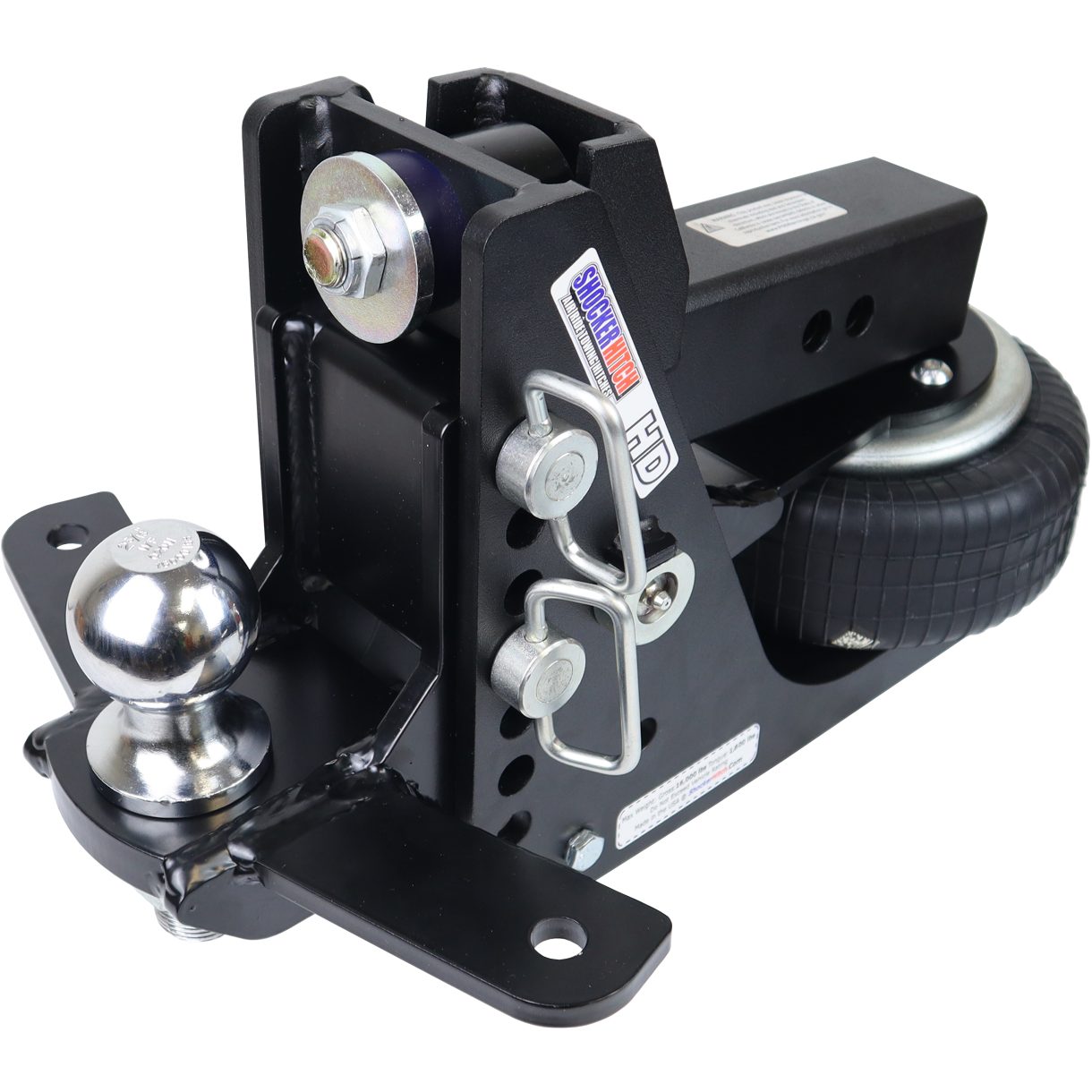 Shocker HD Max Black Drop Air Hitch Sway Tabs 2-1/2" Receiver - Raised