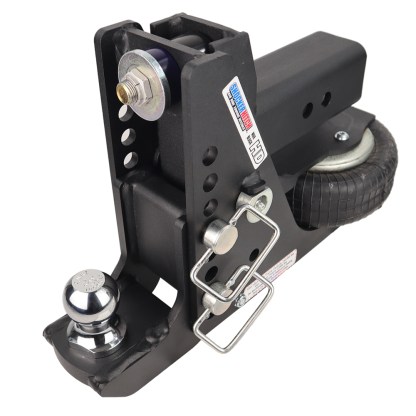 Shocker HD Max Black Air Drop Mount Hitch 3" Shank with 2" Ball