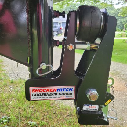 Shocker Gooseneck Air Hitch & Coupler (4" Round Stem - Angled Pin)