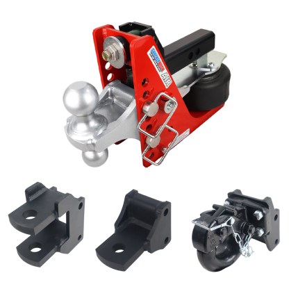 Shocker 14K Air Hitch Farm Mount Towing Kit with Pintle Hook, Clevis Pin, Standard Drawbar and Silver Combo Ball Mount - 2" Shank