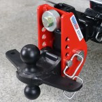 Shocker 12K Impact Cushion Bumper Hitch with Black Combo Ball Mount with Sway Tabs - Max Drop