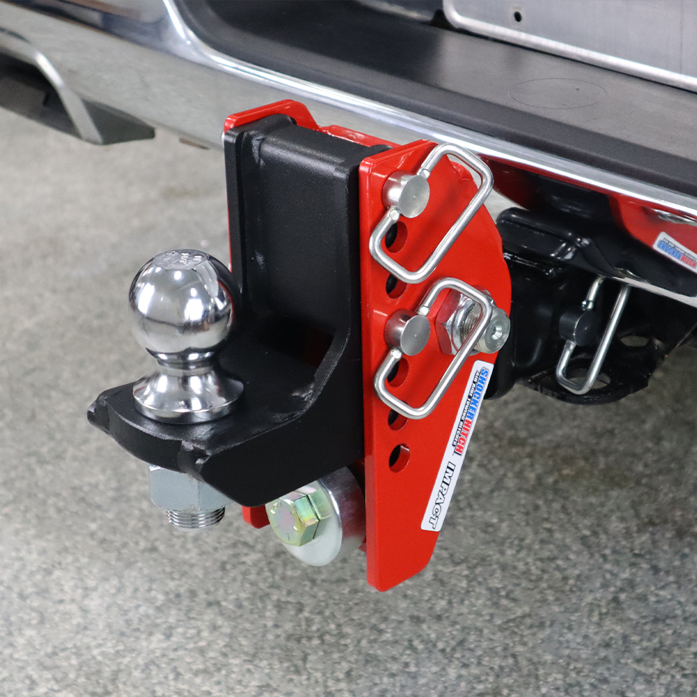 Shocker 14K Impact Cushion Bumper Hitch with Drop Ball Mount - Max Rise