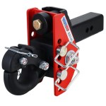 Shocker Impact Dual Cushion Hitch with Adjustable Channel Pintle Hook - For 2-1/2" Receiver