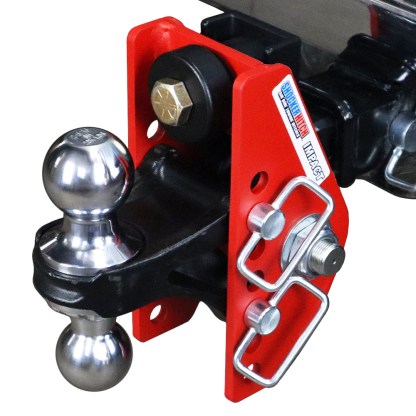 Shocker 12K Impact Dual Cushion Bumper Hitch with Chrome Combo Ball - Installed