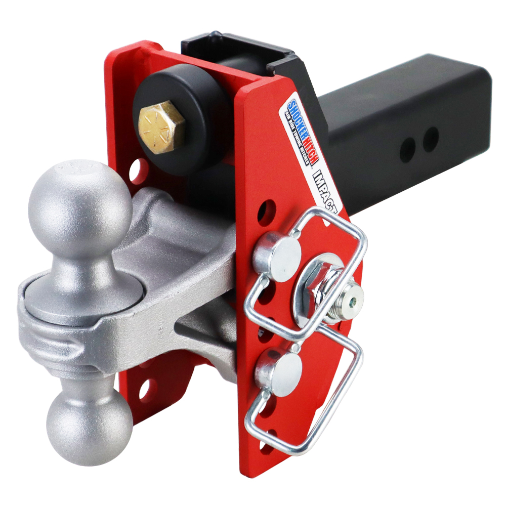 Shocker 14K Impact Dual Cushion Bumper Hitch with Combo Ball - For 2-1/2" Receiver