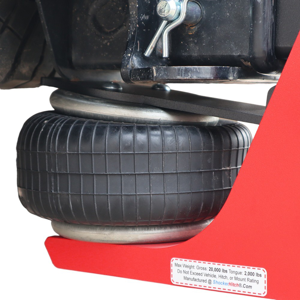 Built in Air Ride Absorbs Bumps, Tugs & Jerks - HD Air Hitch - Fully Adjustable