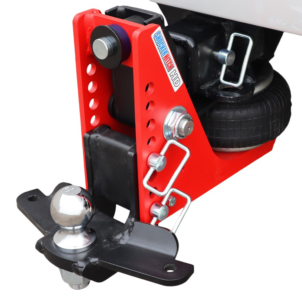 20K HD Air Hitch & Sway Tab Drop Mount w/ 2-5/16" Ball Installed
