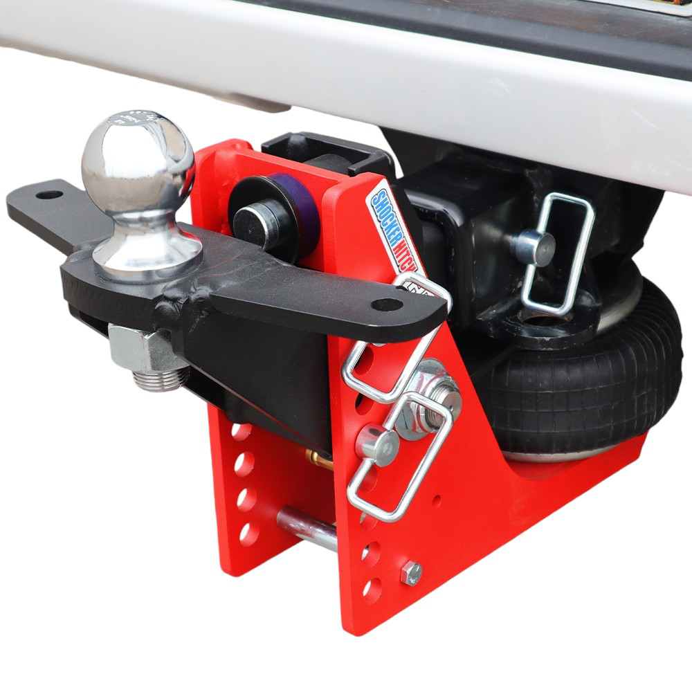 20K HD Air Hitch & Sway Tab Raised Mount w/ 2-5/16" Ball Installed