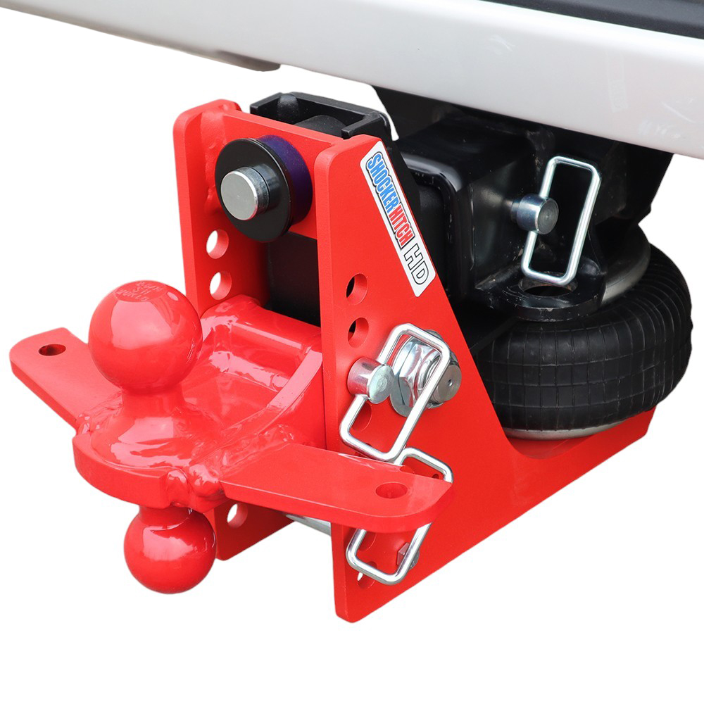 20K HD Air Hitch & Red Sway Tab Combo Ball Installed