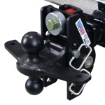 Shocker 20K Impact Max Cushion Bumper Hitch with Black Combo Ball Mount with Sway Tabs