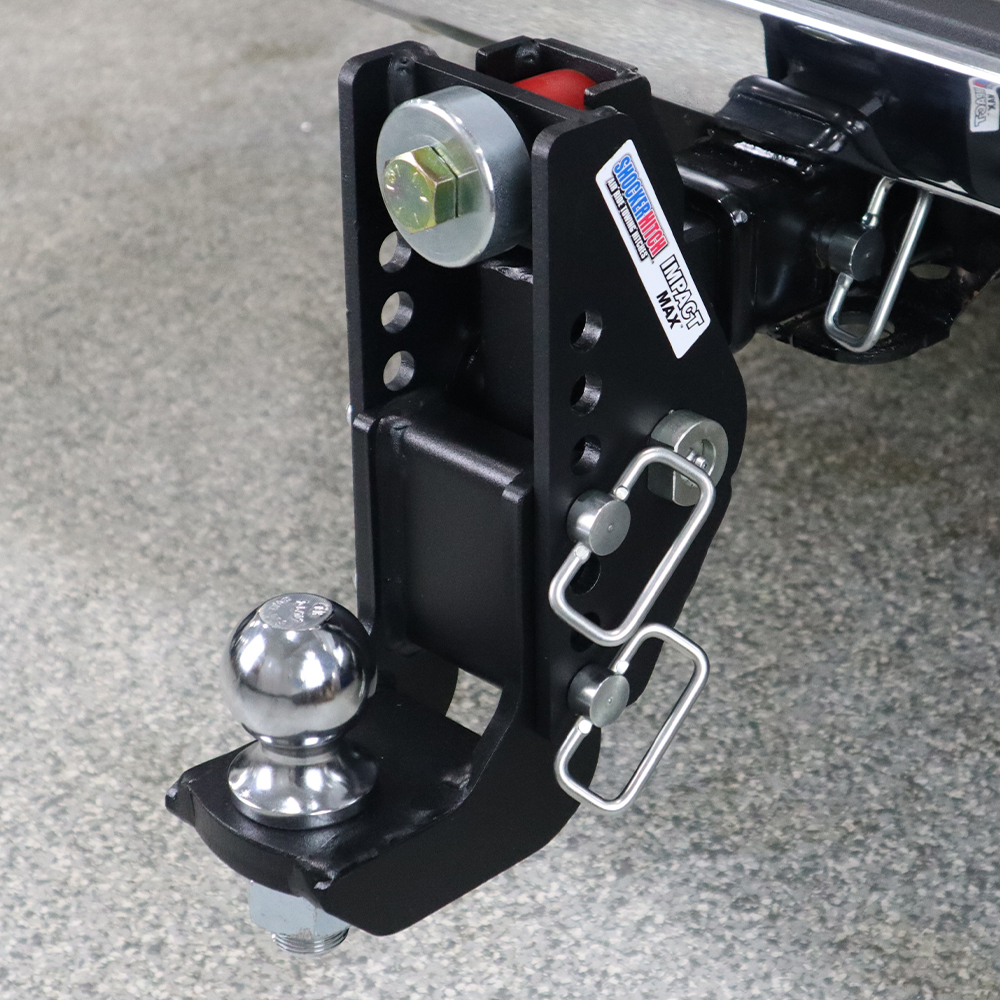 Shocker 20K Impact Max Cushion Bumper Hitch with Drop Ball Mount - Max Drop
