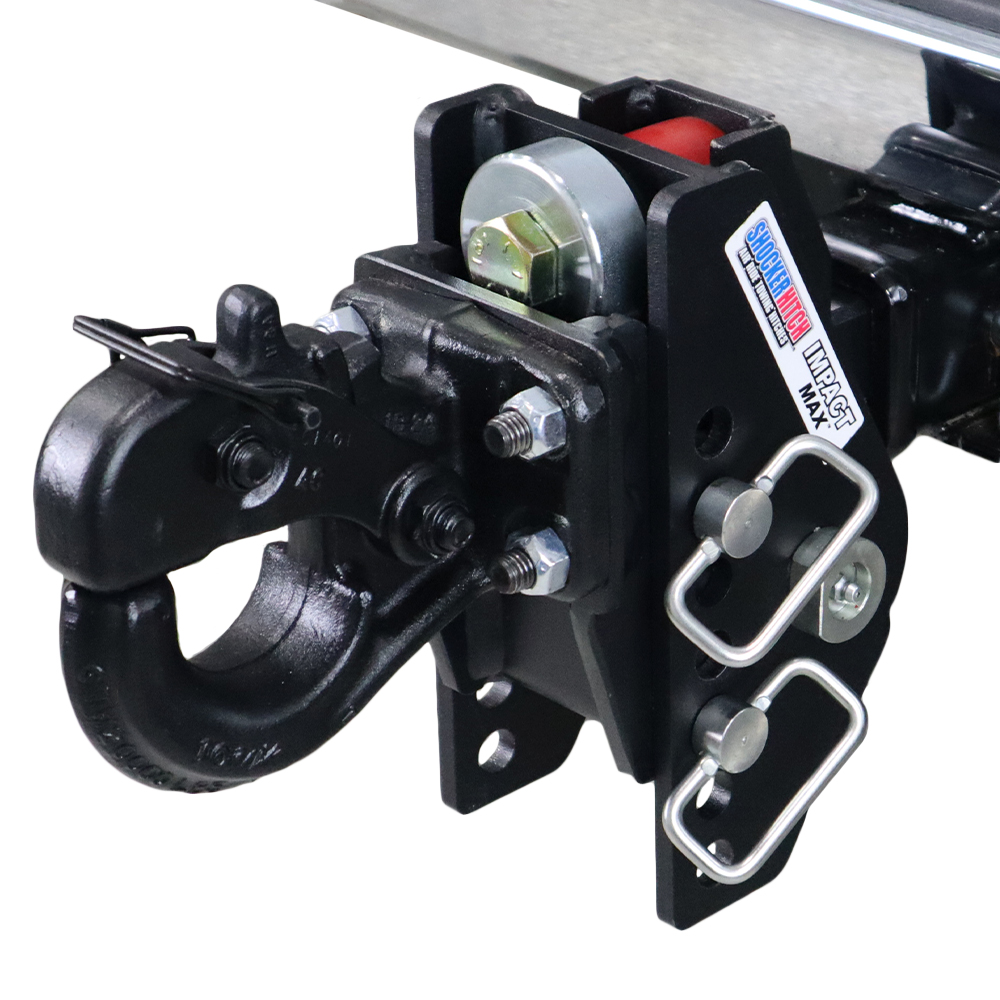 Shocker 20K Impact Max Cushion Bumper Hitch with Bolt on Pintle Hook & Mount