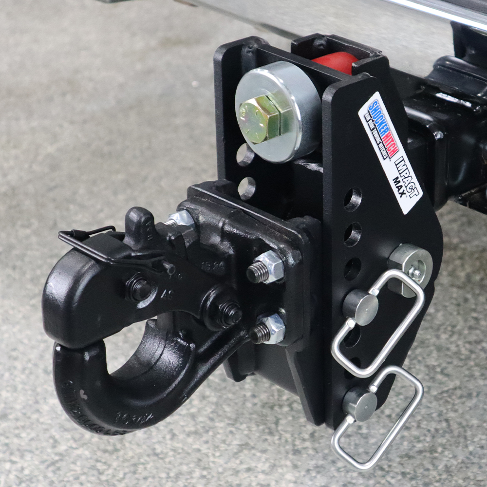 Shocker 20K Impact Max Cushion Bumper Hitch with Pintle Hook Mount - Drop