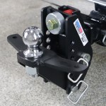 Shocker 20K Impact Max Cushion Bumper Hitch with Raised Ball Mount with Sway Tabs - Max Drop