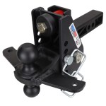 Shocker 20K Impact Max Dual Cushion Bumper Hitch with Black Combo Ball w/ Sway - For 2" Receiver