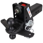 Shocker 20K Impact Max Dual Cushion Bumper Hitch with Black Combo Ball w/ Sway - For 3" Receiver