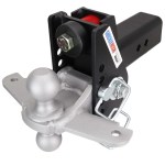 Shocker 20K Impact Max Dual Cushion Bumper Hitch with Silver Combo Ball w/ Sway - For 3" Receiver