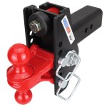 Shocker 20K Impact Max Dual Cushion Bumper Hitch with Red Combo Ball - For 3" Receiver