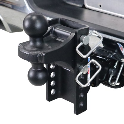 XR Hitch with Black Combo Ball Installed in Flipped in Raised Position (8 Hole Frame Shown)