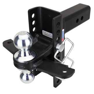 Shocker XR Hitch & Chrome Combo Balls with Sway Tabs - 10 -Hole - For 2-1/2" Receiver