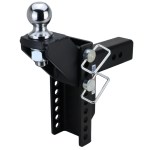 Shocker XR Raised Hitch with 2-5/16" Ball - For 2-1/2" Receiver - 10-Hole Channel