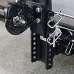 Shocker XR Pintle Hitch Installed Flipped Up - 10 Hole Frame