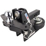 Shocker HD Max Black Air Raised Mount Hitch with Sway Control Bar Tabs - 2" Shank with 2" Ball