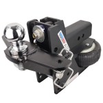 Shocker HD Max Black Air Raised Mount Hitch with Sway Control Bar Tabs - 3" Shank with 2-5/16" Ball