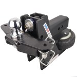 Shocker HD Max Black Air Raised Mount Hitch with Sway Control Bar Tabs - 3" Shank with 2" Ball