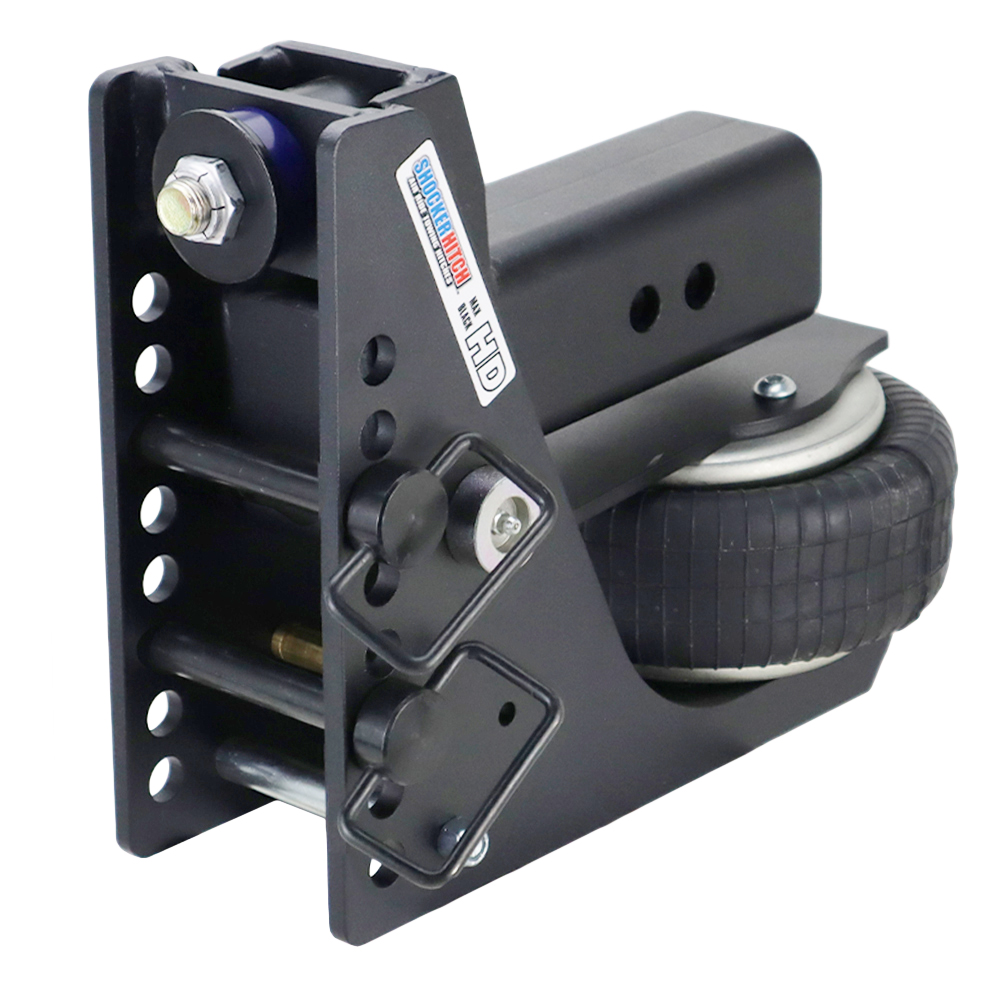 Shocker 20K HD Max Black Air Bumper Hitch Base Frame with Pins - No Mount Included - For 3" Receiver