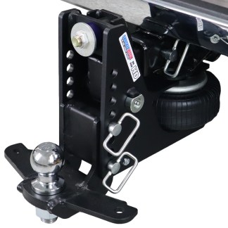 Shocker 20K HD Max Black Air Bumper Hitch with Drop Ball Mount with Sway Tabs