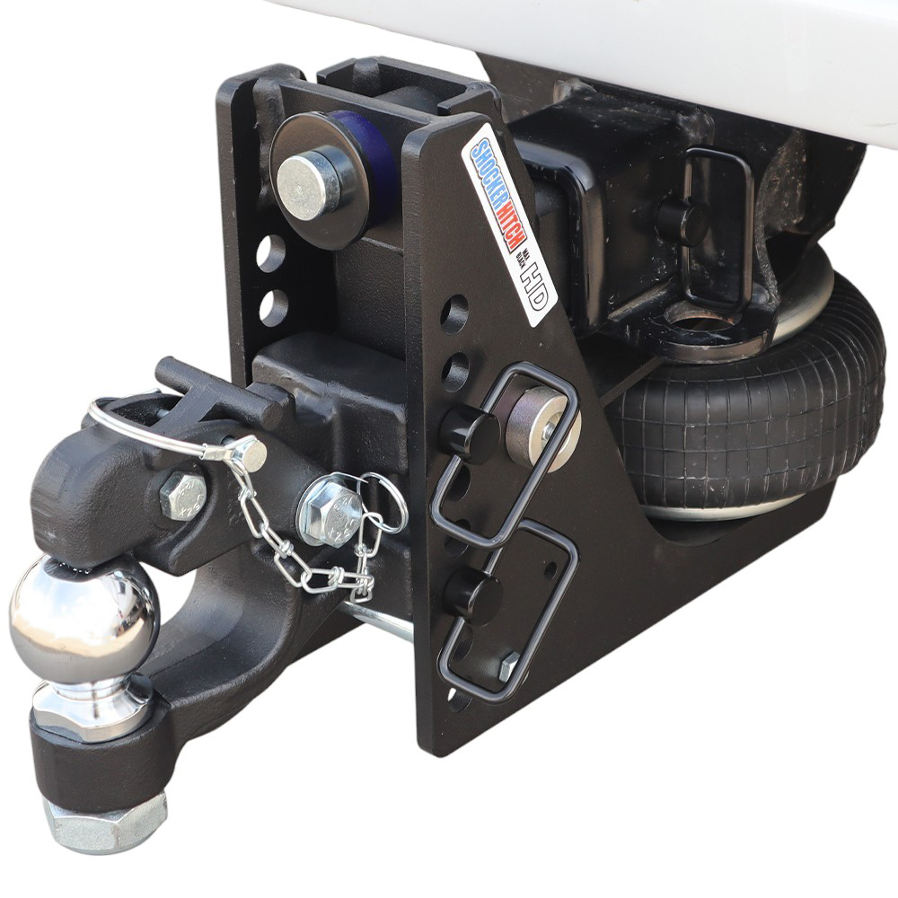 20K HD Max Black Air Hitch & Channel 8-Ton Pintle & 2-5/16" Ball Installed