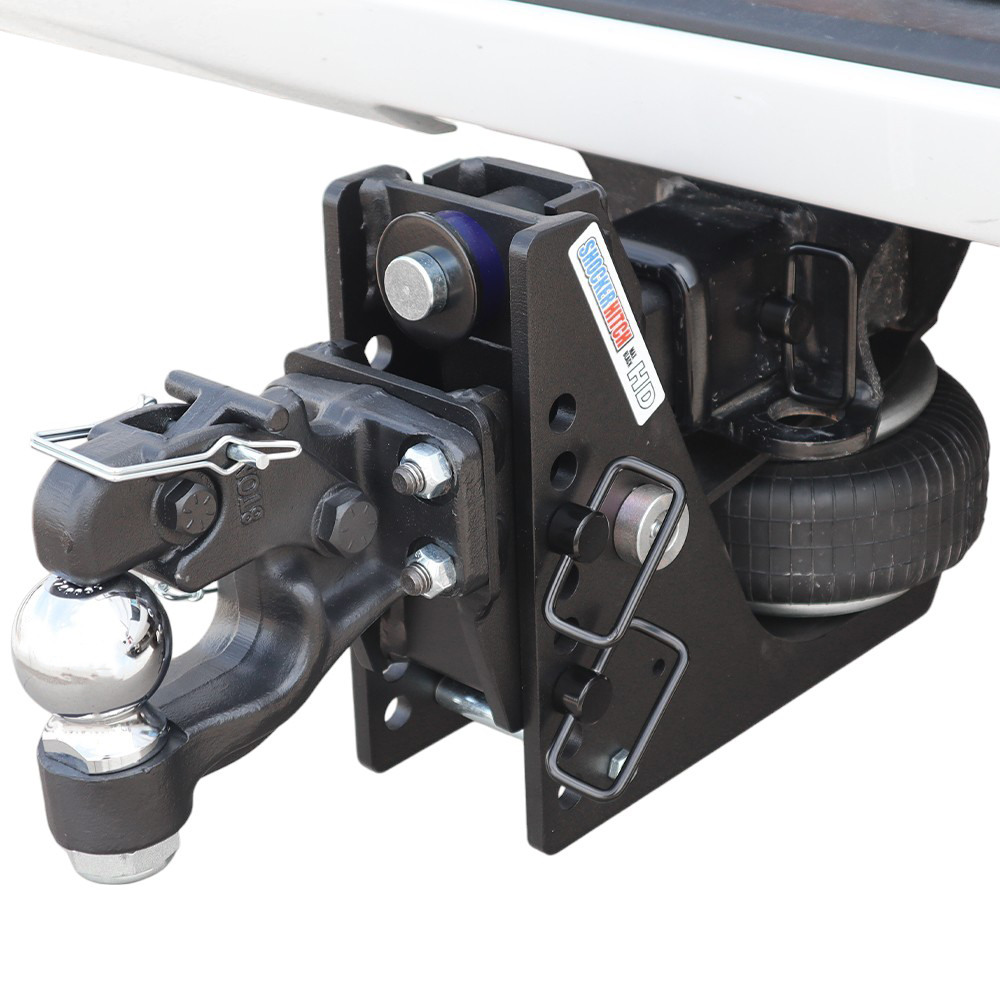 20K HD Max Black Air Hitch & 8-Ton Pintle w/ 2-5/16" Ball Installed