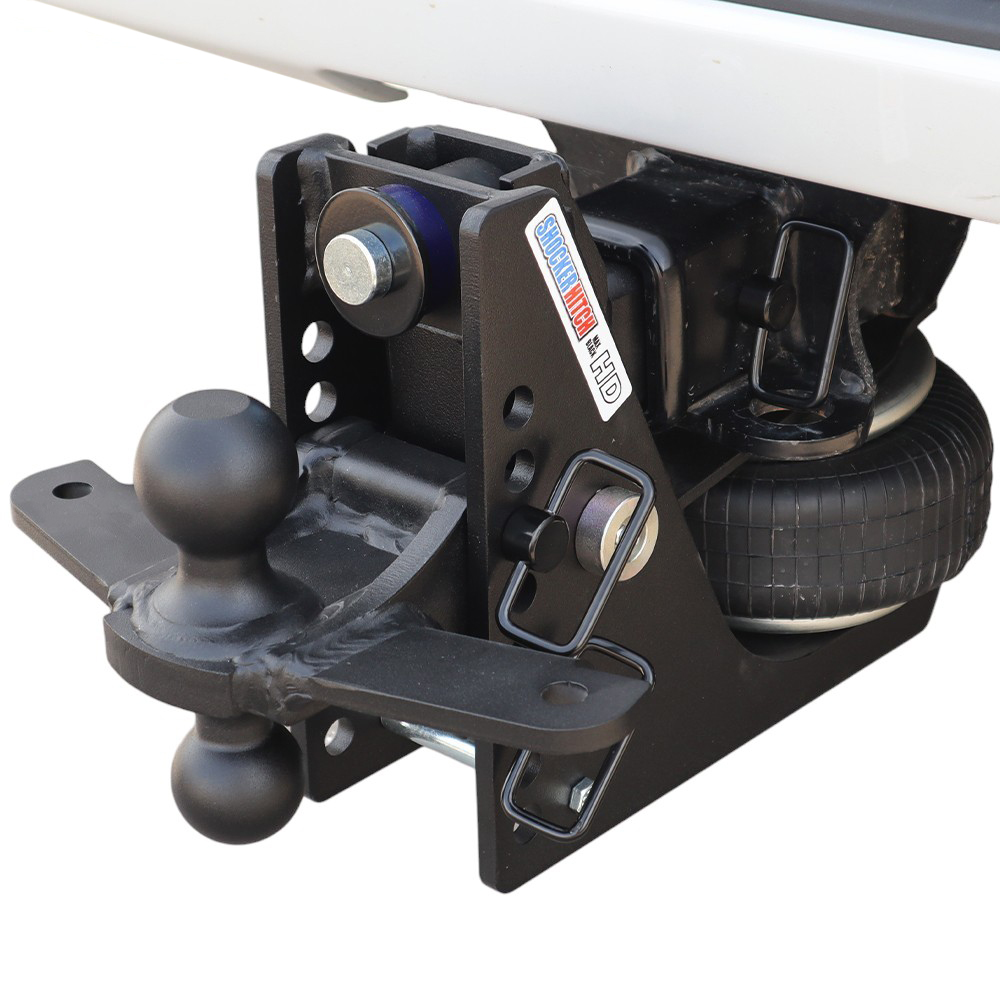 20K HD Max Black Air Hitch & Black Sway Tab Combo Ball Installed